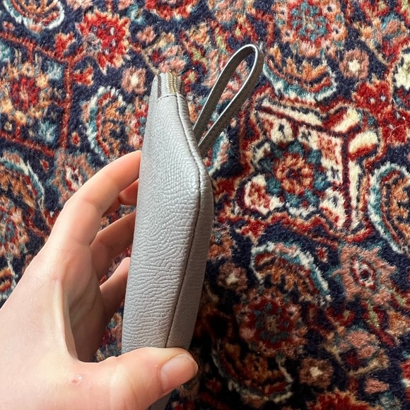 Coach F58032 Crossgrain Leather Corner Zip Wristlet Wallet Chalk - Picture 3 of 6